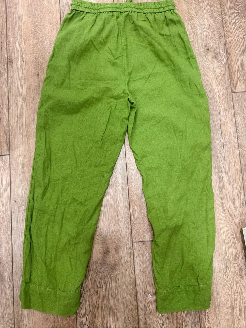Banana Republic Apple green Drawstring Linen Pants